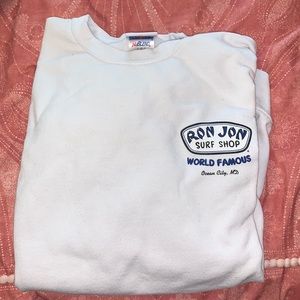 White Ron Jon Crewneck